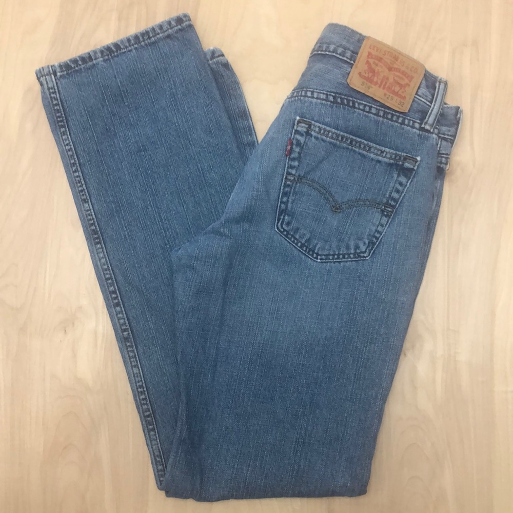 Levi's Mens 514 4177 Light Stonewash Blue Straight Fit Denim Jeans Size 29x32